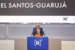 SP - SANTOS-GUARUJÁ/TÚNEL/LEILÃO/ALCKMIN - ECONOMIA - O vice-presidente da República, e Ministro do Desenvolvimento, Indústria, Comércio e Serviços, Geraldo Alckmin, visto   durante o leilão do túnel submerso Santos-Guarujá, na sede da B3 Bolsa de Valores do Brasil, no centro histórico de São   Paulo, na tarde desta sexta-feira, 05 de setembro de 2025. Os investimentos do projeto serão divididos com o governo de São   Paulo, de Tarcísio de Freitas (Republicanos), um potencial adversário do presidente da República, Luiz Inácio Lula da Silva,   nas eleições do ano que vem. O martelo do leilão, vencido pela portuguesa Mota-Engil, foi batido por Tarcísio junto à   Alckmin.   05/09/2025 - Foto: NEWTON MENEZES/CÓDIGO19/ESTADÃO CONTEÚDO