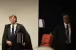 DF - BOLSONARO/STF/JULGAMENTO/FUX/VOTO - POLÍTICA - Luiz Fux  e Flávio Dino (d),  ministros do Supremo Tribunal Federal,  durante   julgamento contra o ex- presidente Jair Bolsonaro (PL) e mais sete réus por   tentativa de golpe de Estado após as eleições de 2022, em Brasília, na manhã desta   quarta-feira, 10 de setembro de 2025. Luiz Fux pediu a anulação do processo da   trama golpista. Neste quarto dia de análise do caso, ele discorre sobre a   competência da Primeira Turma para julgar o caso. O ministro sustenta que   ocupantes de cargos mais elevados e maior relevância do País deveriam ser julgados   pelo plenário da Suprema Corte.   10/09/2025 - Foto: FáTIMA MEIRA/ENQUADRAR/ESTADÃO CONTEÚDO