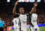 PR - COPA DO BRASIL/ATHLETICO-PR X CORINTHIANS - ESPORTES - Gui Negão, do Corinthians, comemora após marcar gol durante a partida de ida das quartas de final da Copa do Brasil   2025 entre Athletico Paranaense e Corinthians, realizada na Arena da Baixada, em Curitiba, na noite desta quarta-   feira, 27.    01/06/2025 - Foto: AUGUSTO KOVALSKI/UAI FOTO/ESTADÃO CONTEÚDO