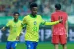 Estêvão comemora gol e exalta evolução da Seleção após vitória histórica
