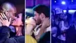 Belo e outros famosos trocam beijos em show de 10 anos do Tardezinha